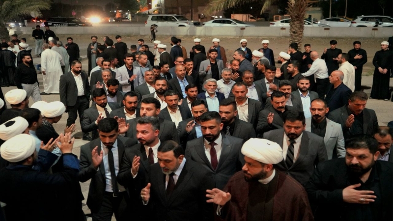 وفد الأمانة الخاصة لمرقد العلوية الشريفة بنت الامام الحسن (ع) يشارك في مجلس فاتحة المرجع الديني اية الله العظمى سماحة الشيخ محمد الفياض
