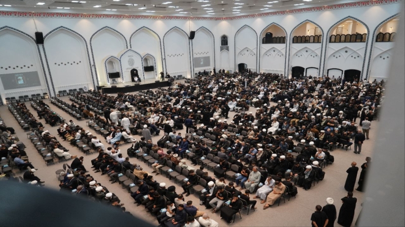 وفد الأمانة الخاصة لمرقد العلوية الشريفة بنت الامام الحسن (ع) يشارك في مجلس فاتحة المرجع الديني اية الله العظمى سماحة الشيخ محمد الفياض
