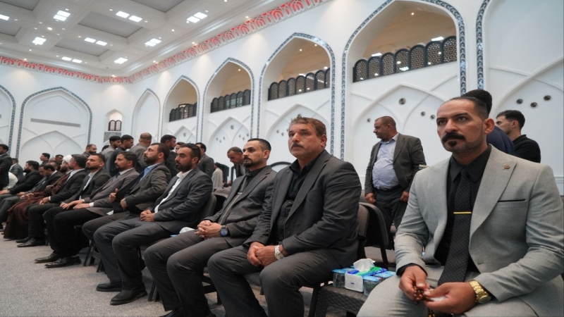 وفد الأمانة الخاصة لمرقد العلوية الشريفة بنت الامام الحسن (ع) يشارك في مجلس فاتحة المرجع الديني اية الله العظمى سماحة الشيخ محمد الفياض