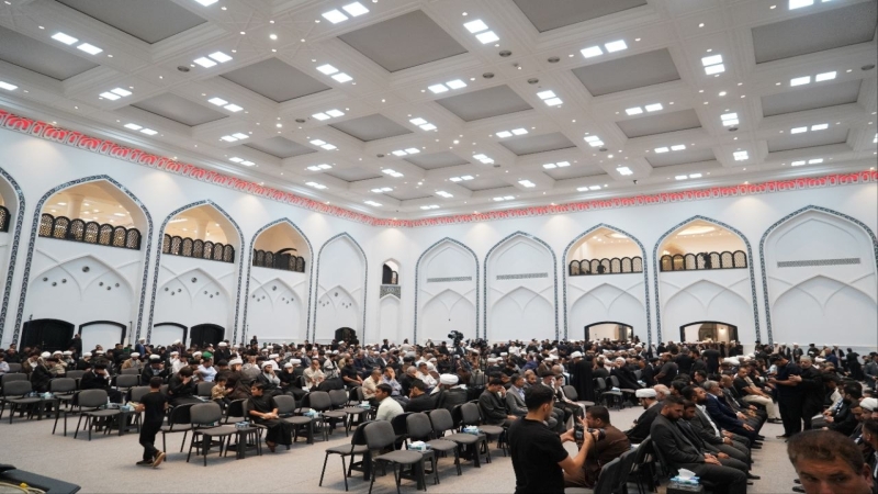 وفد الأمانة الخاصة لمرقد العلوية الشريفة بنت الامام الحسن (ع) يشارك في مجلس فاتحة المرجع الديني اية الله العظمى سماحة الشيخ محمد الفياض