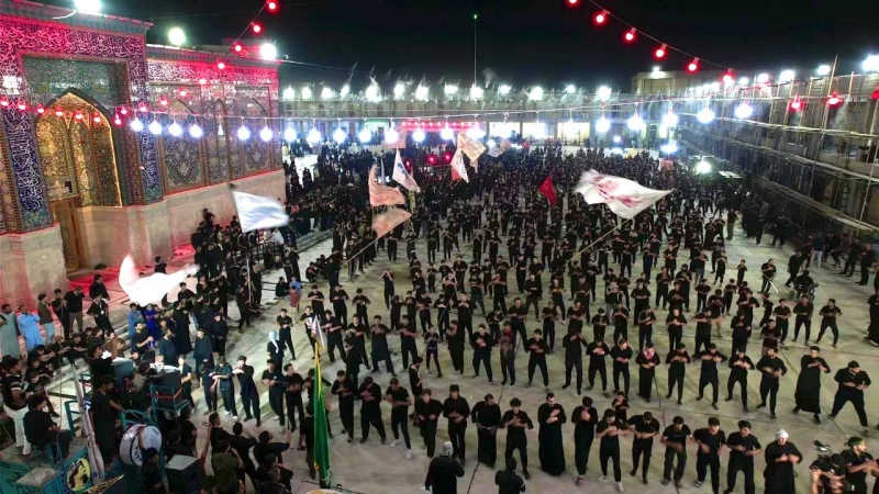 مشاهدُ الوفاء تتجدد مع استمرار توافد المواكب إلى مرقد العلوية الشريفة، في ذكرى شهادتها، وسط أجواءٍ يسودها الدعاء والخشوع