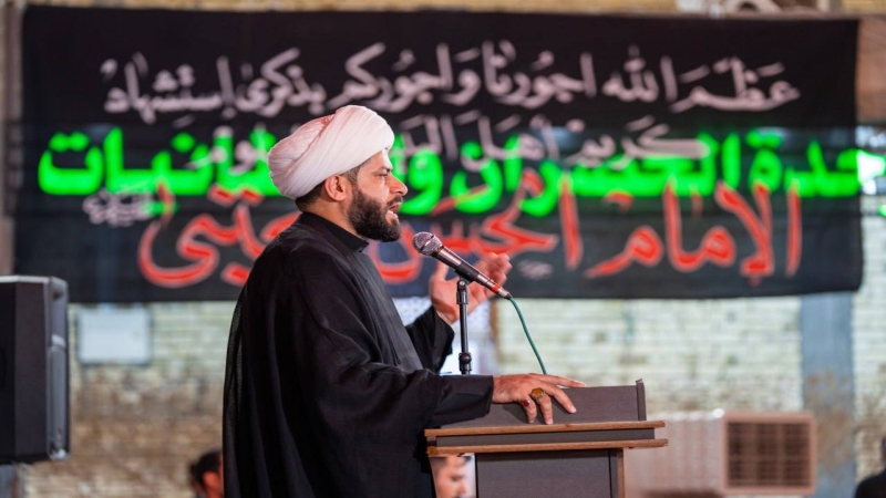 مراسيم رفع راية الإمام الحسن المجتبى (عليه السلام) في المرقد المبارك صفر1448